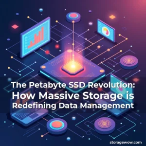 Artistic representation for The Petabyte SSD Revolution: How Massive Storage is Redefining Data Management